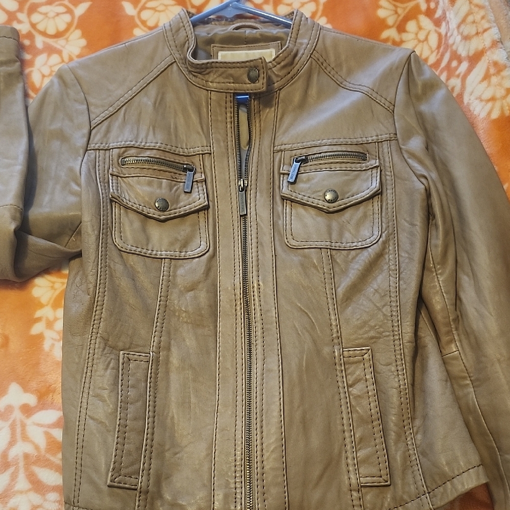 Michael Kors Tan Leather Jacket